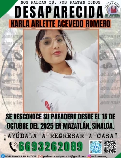 Mujer estudiante de medicina desaparece en Mazatlán