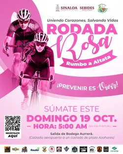 Pedaleando por la vida: SEBIDES te invita a la Rodada Rosa 2025 “Rumbo a Altata”