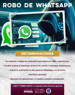Refuerza Gobierno de Sonora protección digital ante fraudes en WhatsApp