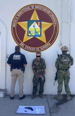 AMIC y DEFENSA detienen a un hombre armado y con droga en Sonoyta