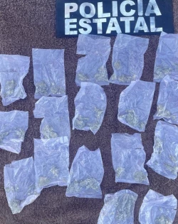 Incauta Policía Estatal 81 dosis de narcótico en el poblado Miguel Alemán