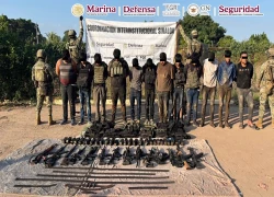 Tras repeler una agresión, Autoridades Federales detienen a 13 hombres en Sinaloa