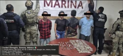 Detienen a cuatro personas con presunto narcótico durante operativo coordinado en Cajeme