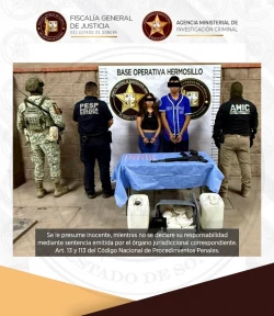 Desarticulan punto de venta de droga en hermosillo; aseguran fusil, drogas y vehículo robado 