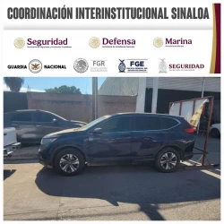 Grupo Interinstitucional localiza 45 vehículos con reporte de robo en Eldorado y Culiacán