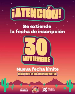 Instituto Sonorense de la Juventud amplía convocatoria del Premio Estatal de la Juventud