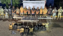 Presentan a los 9 detenidos en Imala