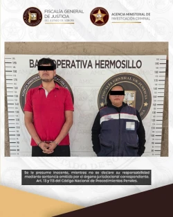FGJES detiene a dos personas por intento de homicidio en Hermosillo