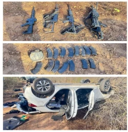 Tras agresión en Tepuche, Grupo Interinstitucional asegura vehículo robado, armamento y un dron