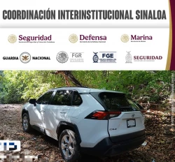 Grupo Interinstitucional asegura vehículos robados, municiones y equipo táctico en zona rural de Culiacán