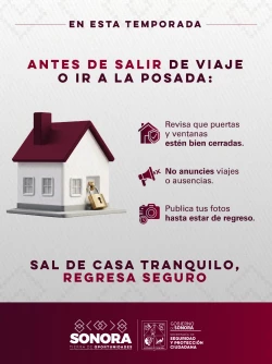 SSPC Sonora llama a reforzar la prevención y seguridad durante las vacaciones decembrinas