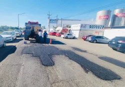 Se reanudan trabajos de bacheo