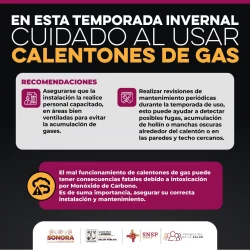 SSP emite recomendaciones para prevenir intoxicaciones por monóxido de carbono e incendios en invierno