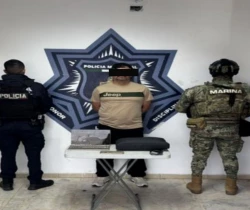 Detienen SSPM y Marina a presunto extorsionador en el Centro de Cajeme