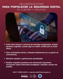 Refuerzan llamado a proteger cuentas digitales en Sonora