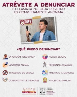 SSPC Sonora impulsa la denuncia anónima para fortalecer la seguridad