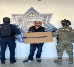Detiene SSPM y Marina a tres por presuntos delitos contra la salud y portación de arma prohibida en Cajeme
