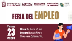 Más de 30 empresas participarán en la Feria del Empleo en Culiacán