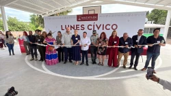 Entrega obra de techumbre Gobierno de Mazatlán en Telesecundaria de Siqueros