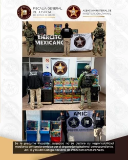 Operativo conjunto retira 33 máquinas tragamonedas ilegales en Sonora