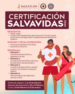 Abren convocatoria para certificación de salvavidas en Mazatlán