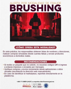 Alerta SSPC Sonora por fraude “Brushing”: envían paquetes no solicitados