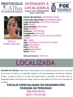 Localizan con vida a la influencer Nicole Pardo, “La Nicholette” en Culiacán