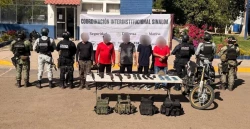 Detienen a 5 civiles armados en Barrancos, Culiacán