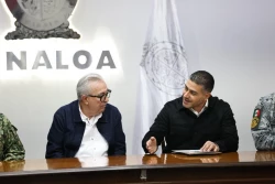 Gobernador Rocha y secretario Omar García Harfuch encabezan mesa de seguridad en Sinaloa