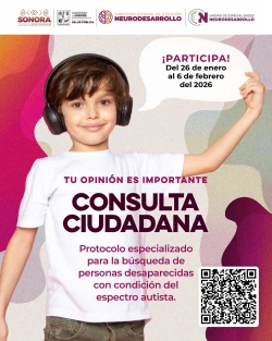 Consulta ciudadana sobre protocolo para personas con autismo se amplía en Sonora