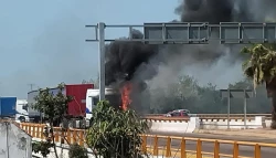Bloqueos de carreteras también se registraron al sur de Sinaloa