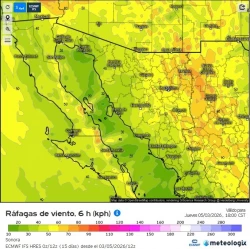 Alertan por fuertes rachas de viento en Sonora