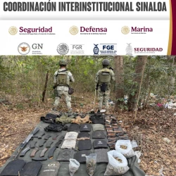 En Buenavista, Rosario, el Grupo Interinstitucional aseguró un arma larga, cargadores y más de 2 mil cartuchos