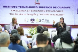 Diputada Tere Guerra imparte conferencia por el Día Internacional de las Mujeres a estudiantado de Guasave