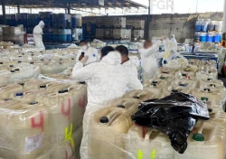 FGR incinera más de 120 toneladas de sustancias y precursores químicos en​​​​​​​ Sinaloa