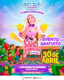 DIF Sinaloa celebrará a la niñez en su día con el concierto gratuito de Luli Pampín