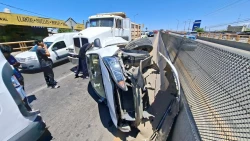 Choque múltiple en puente El Conchi deja daños materiales y afecta la circulación