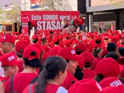 Se manifiesta el STASAC por Homar Salas en el Día del Trabajo