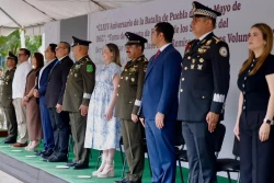 Autoridades militares y civiles conmemoran el 164 aniversario de la Batalla de Puebla