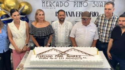 Festejan el aniversario 127 del Mercado Pino Suárez