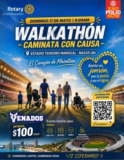 Invitan a la ciudadanía a participar en la segunda edición del "Walkathón" con causa en Mazatlán