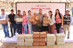 Alcalde de Badiraguato cumple su palabra al entregar y arrancar obra pública en la comunidad de Cortijos de Guatenipa