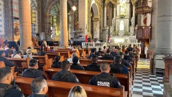Conmemoran el Día del Policía con misa en Catedral de Mazatlán