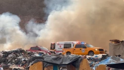 Controlan incendio en el Basuron Municipal de Mazatlán