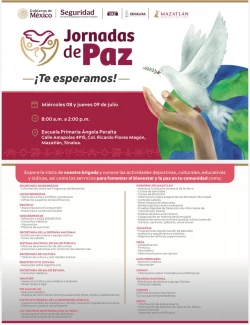 Próxima jornada de Paz será en la colonia Ricardo Flores Magón