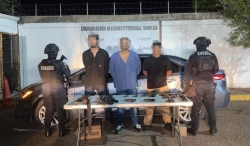 Detienen a tres hombres armados en Culiacán