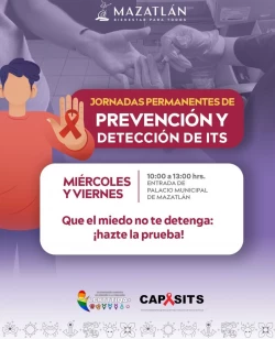 Los miércoles y viernes se realizan jornadas de pruebas rápidas de ITS en Mazatlán