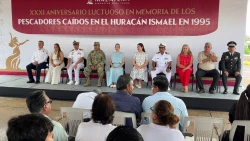 Recuerdan y realizan homenaje en honor a los 57 pescadores que perdieron la vida en el huracán Ismael