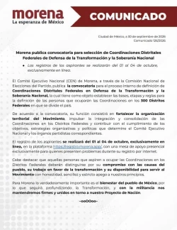 Abre Morena registro para coordinadores distritales en los 300 distritos federales