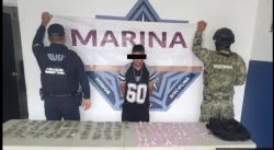 SSPM y Marina detienen a dos hombres con presunta droga en Cajeme